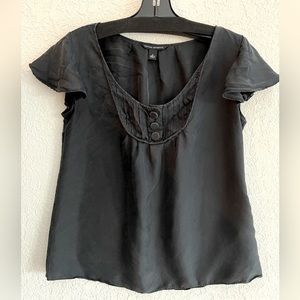 Banana Republic Black Silk Dress Shirt